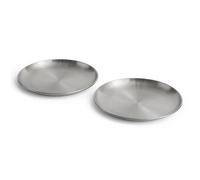 HAY Outdoor Market Plate Set of 2 Large Silver