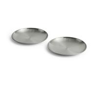 HAY - Outdoor Market Steel Plate Set of 2 Medium - Silver