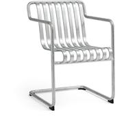 HAY - Palissade Cantilever Dining Armchair, Hot galvanised steel - Silver