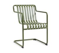 HAY - Palissade Cantilever Dining Armchair, Olive powder coated steel - Green