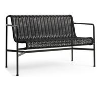 HAY - Palissade Cord Dining Bench With Armrests, Anthracite - Anthracite