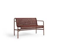 HAY Palissade Cord Dining Bench With Armrests Iron Red
