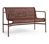 HAY Palissade Cord Dining bench with armrests Iron red