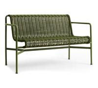 HAY Palissade Cord Dining bench with armrests Olive