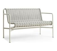 HAY Palissade Cord Dining bench with armrests Sky grey