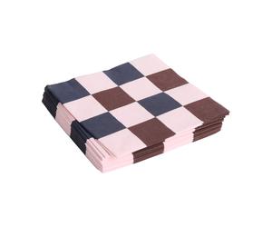HAY Pattern Dinner Check napkin 40x40 cm 20-pack Light pink-bordeaux-black M