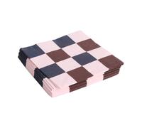 HAY Pattern Lunch Check napkin 33x33 cm 20-pack Light pink-bordeaux-black M