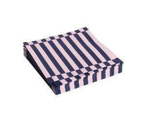 HAY Pattern Lunch Stripe napkin 33x33 cm 20-pack Light pink-dark blue pillar