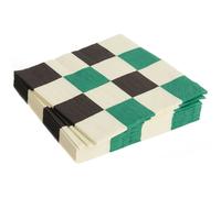 HAY - Pattern Napkins 33x33 cm, Black / Green / Off-white - Black