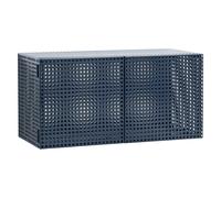 HAY Perforated Wall Cabinet Small Steel Blue