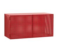 HAY Perforated Wall Cabinet Small Wine Red