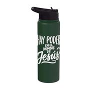 Hay Poder En El Nombre De Jesus Christian Spanish Worship Stainless Steel Insulated Water Bottle