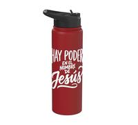 Hay Poder En El Nombre De Jesus Christian Spanish Worship Stainless Steel Insulated Water Bottle