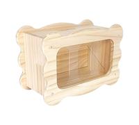 Hay Rack, Accessories for Feeding in Small Animal Cage with Large Capacity, Robust Wooden Frame for Hay Storage, Perfect for Chinchillas, Hamsters and Rabbits as