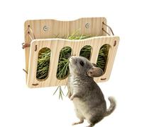 Hay Rack for Rabbits Large Wooden Feeder with Nativity