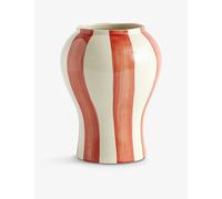 Hay Red Sobremesa Stripe-design Small Stoneware Vase 22cm