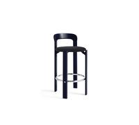 HAY Rey Bar Stool H65 With Upholstered Seat Deep Blue Water