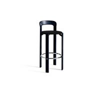 HAY Rey Bar Stool H75 With Upholstered Seat Deep Blue Water