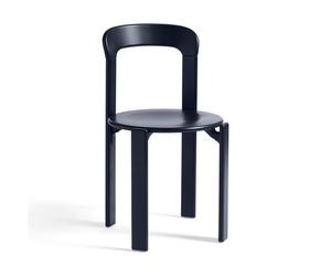 HAY Rey Dining Chair Deep Blue Lacquered Beech Wood