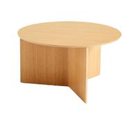 HAY Slit coffee table Ø65 cm Lacquered oak