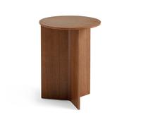 HAY Slit high side table Ø35 cm Lacquered walnut