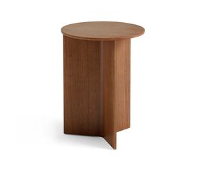 HAY Slit high side table Ø35 cm Lacquered walnut