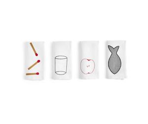 HAY Sobremesa linnen napkin 45x45 cm 4-pack White