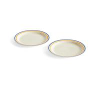 HAY Sobremesa plate Ø24.5 cm 2-pack Blue-yellow