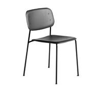 HAY Soft Edge 40 chair Soft black, black steel frame