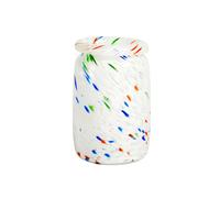 HAY Splash Roll Neck vase M 22 cm white dot (multi)