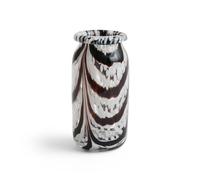 HAY Splash Roll Neck vase XS 19 cm Coffee and white