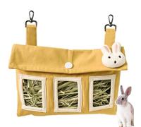 Hay Storage Bag - 3 Openings Cute Hay Feeder, Adjustable Hanging Hay Dispenser | Large Capacity Hay Feeder Bag for Pig Hay