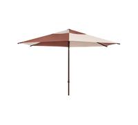 HAY Terrazza Hexagon parasol Off-white-burgundy