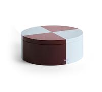 HAY - Tin Container Round, Ice Blue / Burgundy - Ice Blue
