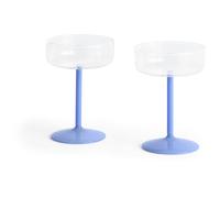 HAY - Tint Champagne Coupe 2-pack, Clear / Jade Blue - Clear