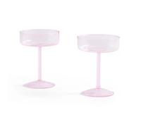 Hay Pink Tint Coupe Glasses Set of Two
