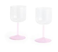 HAY - Tint Wine Glass 2-pack, Pink / Clear - Pink