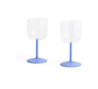 HAY Tint wine glass 25 cl 2-pack Clear-jade light blue
