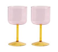 HAY Tint wine glass 25 cl 2-pack Pink-yellow