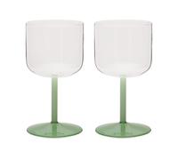 HAY Tint Wine Glass - Set of 2 Clear/Jade Light/Dark Green