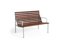 HAY Traverse Lounge bench with armrests Oiled ash