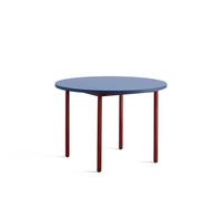 HAY Two-Colour Dining Table Ø105 Maroon Red/Blue