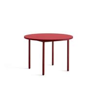 HAY Two-Colour Dining Table Ø105 Maroon Red/Red
