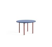HAY Two-Colour Dining Table Ø120 Maroon Red/Blue