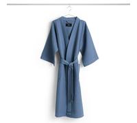HAY - Waffle Bathrobe, Dusty Blue - Dusty Blue