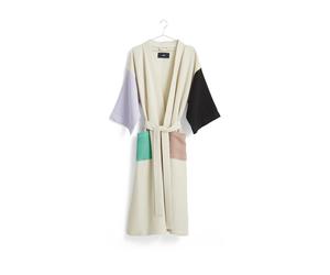 HAY Waffle bathrobe Off white-multi one size