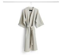 HAY - Waffle Bathrobe Striped, Dusty Blue - Dusty Blue