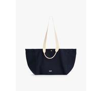 Hay Womens Hay Brand-Embroidery Cotton Weekend Bag Midnight Blue