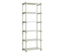 HAY Woody Shelving 2.0 Bookcase High Smokey Grey/Steel