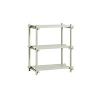 HAY Woody Shelving 2.0 Bookcase Small Smokey Grey/Steel